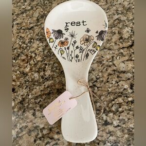 Floral “rest” Spoon Rest